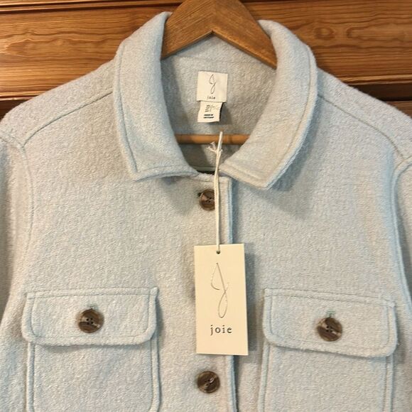 JOIE Boiled Wool Blend shaket Jacket seafoam
Size large NEW NWT - Picture 3 of 9